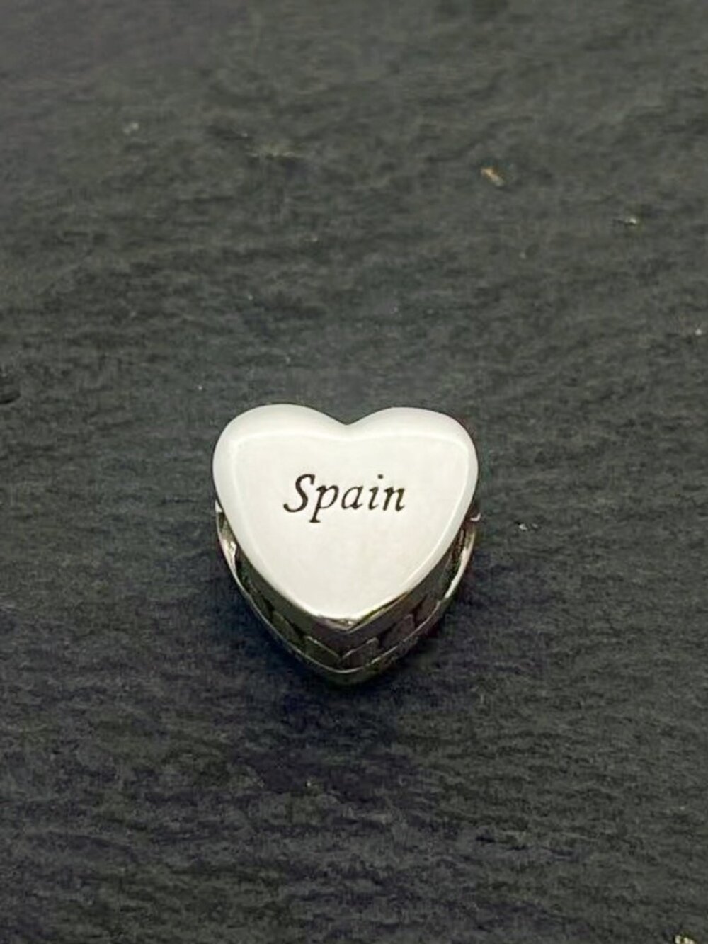 Pandora I Love Spain Heart Charm Sterling Silver Travel Jewelry